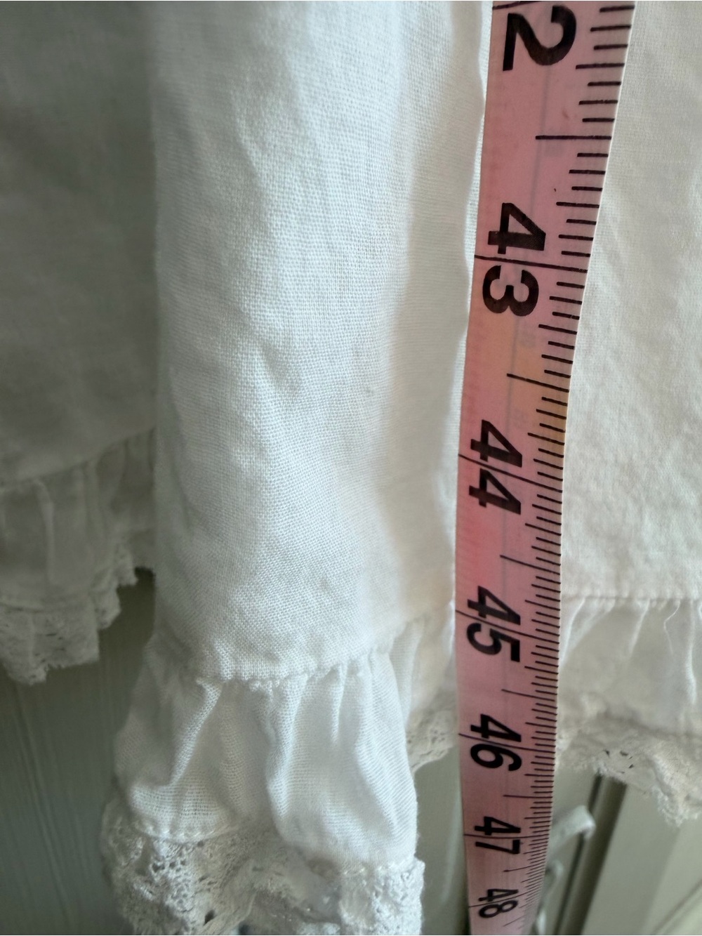 DOÉN “Heirloom Monogram” Nightgown, White, Embroidery Monogram, “M” Size L - Picture 14 of 15